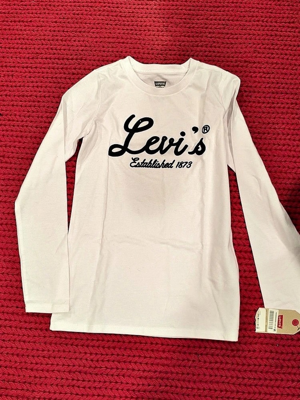 Levi's Kids Long Sleeve Established 1873 Graphic Tee Unisex 12-13